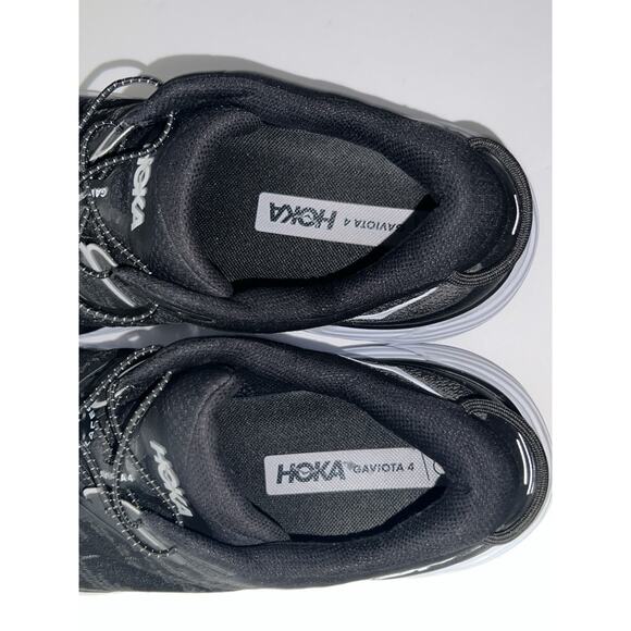 Hoka One One Mens Gaviota 4 1123198 BWHT Black Running Shoes Sneakers Size 12.5D - Picture 10 of 11